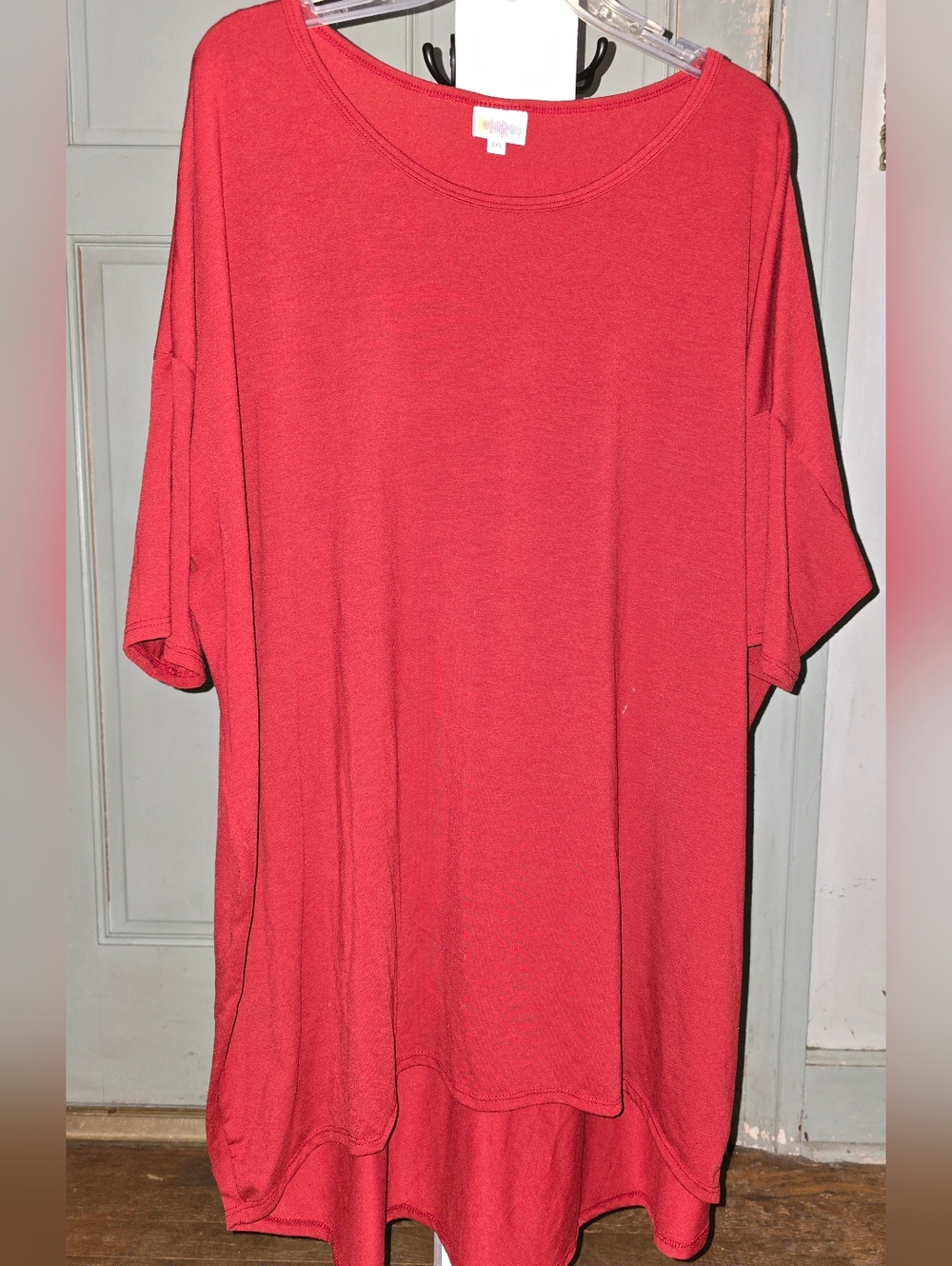 LuLaRoe Irma Deep Red Scoop Neck Tunic